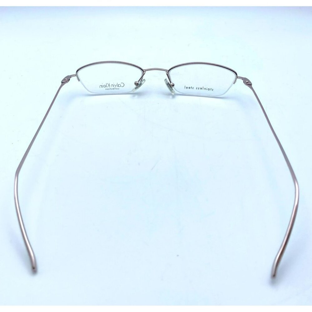 Calvin Klein Eyeglasses Glass Frames Metal Silver Italy 135 441 596 MSRP $199 - Picture 4 of 7